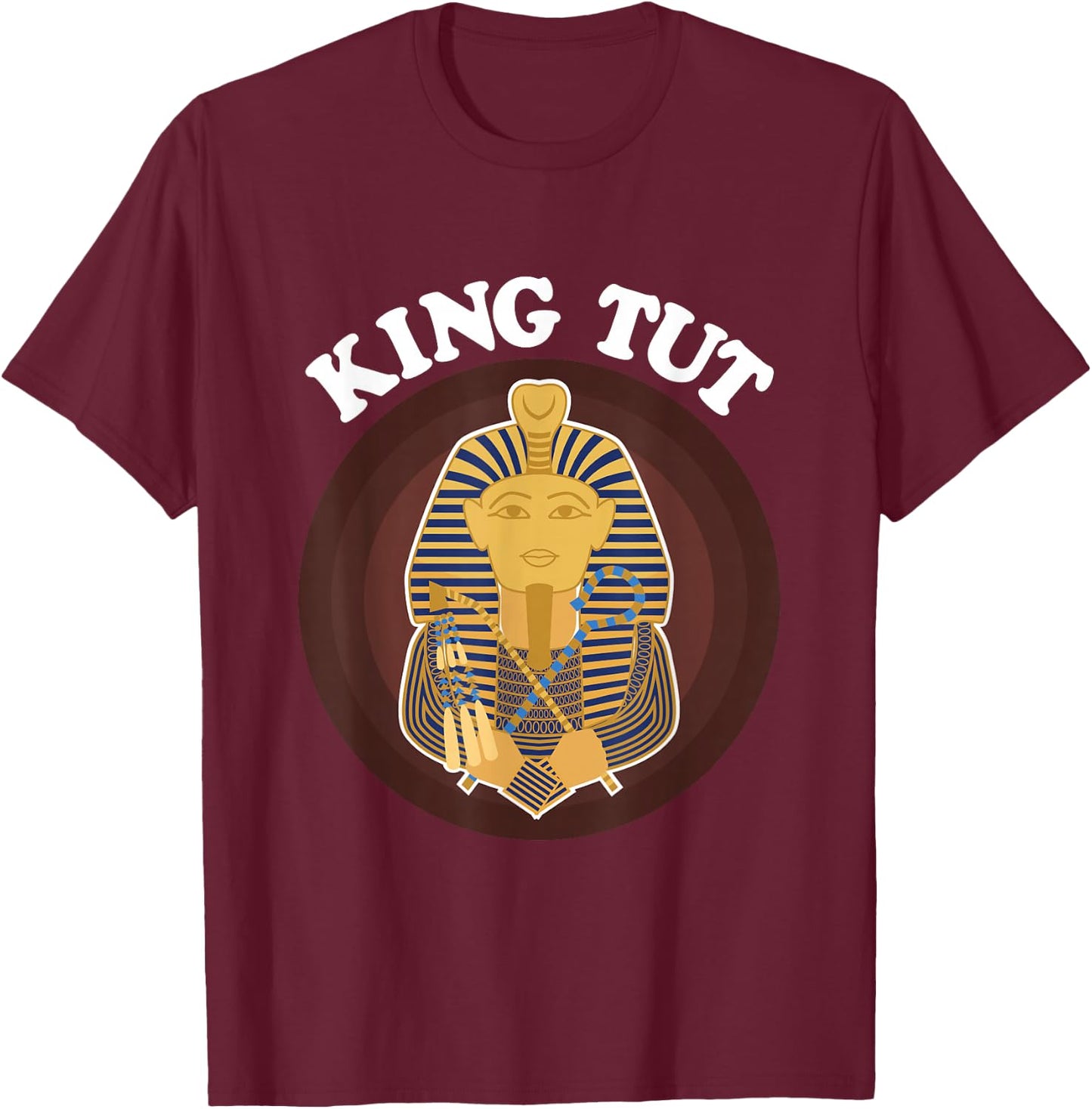 King Tut - Egyptian Pharaoh T-Shirt - T-Shirt | Maroon