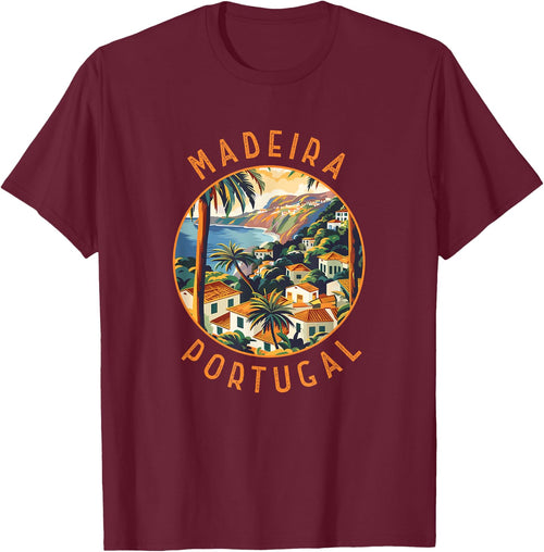 Madeira Portugal Retro Distressed Circle Vintage