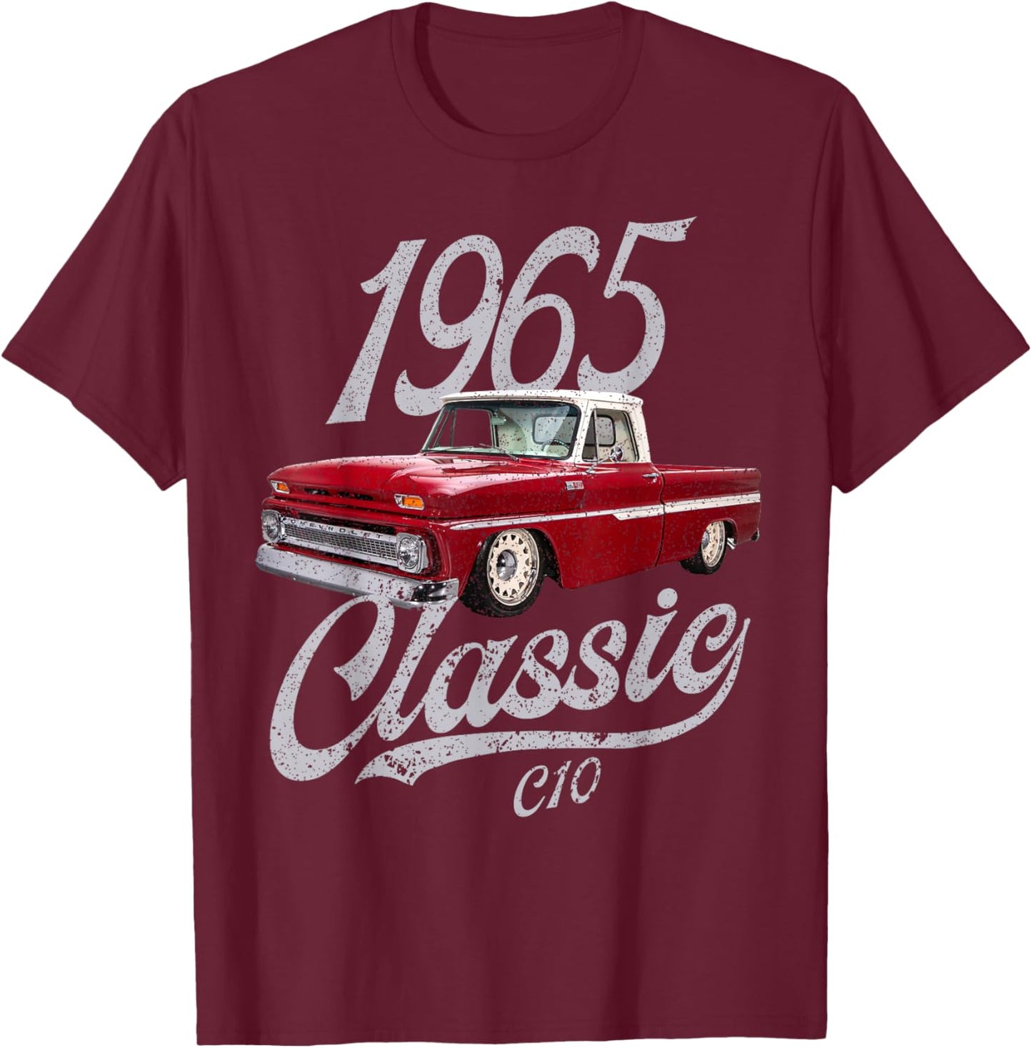 1965 65 c10 TRUCK T-Shirt - T-Shirt | Maroon