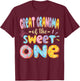 Great Grandma Of The Sweet One 1St Birthday Girl Donut T-Shirt - T-Shirt | Maroon