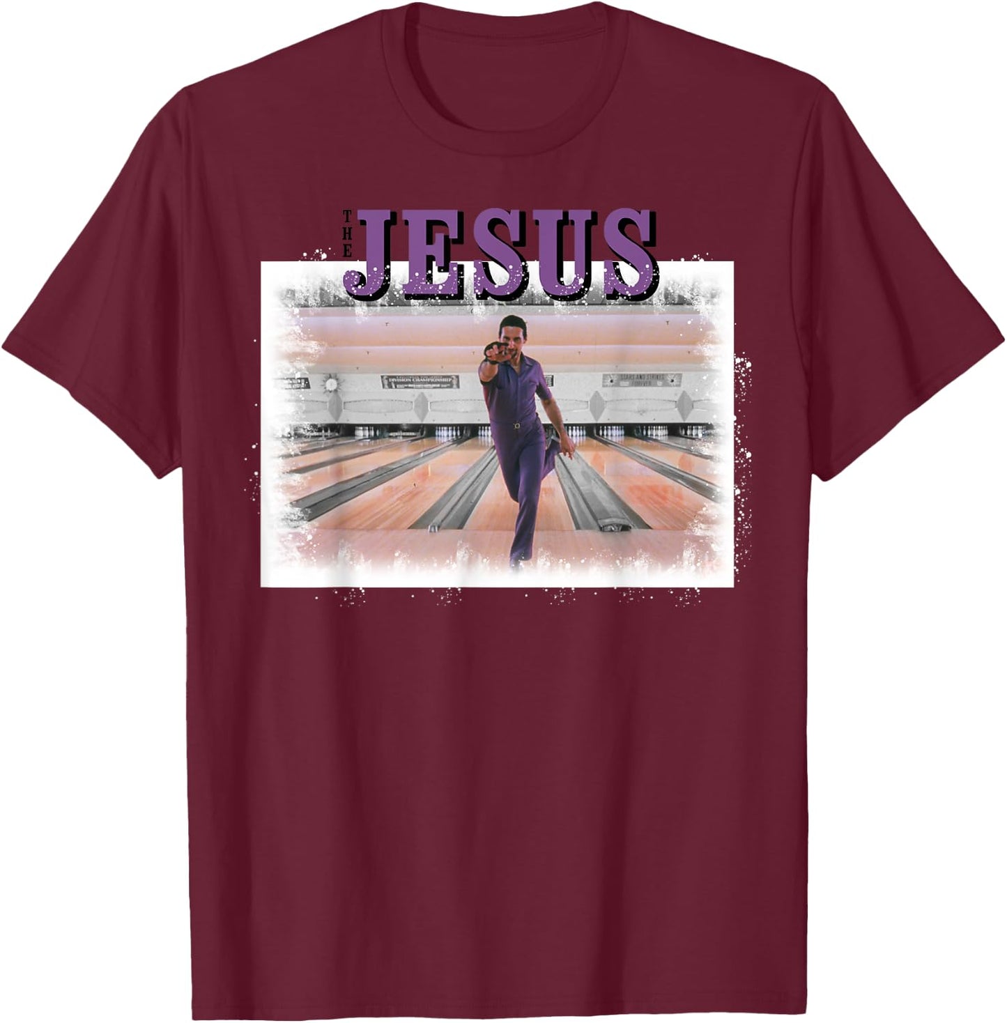 The Big Lebowski The Jesus Bowling Photo Graphic T-Shirt - T-Shirt | Maroon