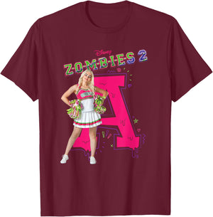 Disney Channel Zombies 2 Addison Cheer A T-Shirt - T-Shirt | Maroon