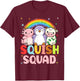 Squish Squad Mallow Lover Cute Birthday T-Shirt - T-Shirt | Maroon