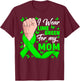 I Wear Lime Green My Mom Non-Hodgkin's Lymphoma Support T-Shirt - T-Shirt | Maroon