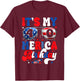 It's My 40th Merica Birthday USA American Flag 4th Of July Kids Men T-Shirt - T-Shirt | Maroon
