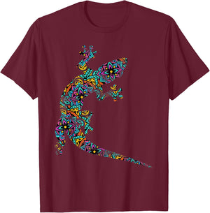 Colorful Gecko T-Shirt - T-Shirt | Maroon