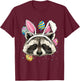 Easter Bunny Raccoon Lover Funny Easter Raccoon T-Shirt - T-Shirt | Maroon