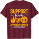 Support Team Appendix Cancer Awareness T-Shirt - T-Shirt | Maroon