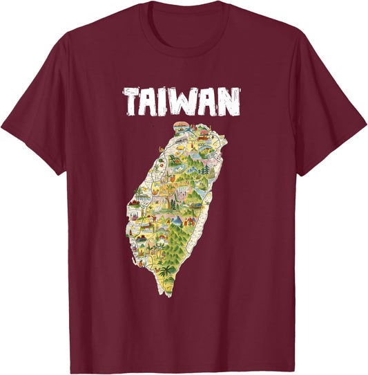 Taiwan Flag, Taiwanese Flag, Taiwan Girls T-Shirt - T-Shirt | Maroon
