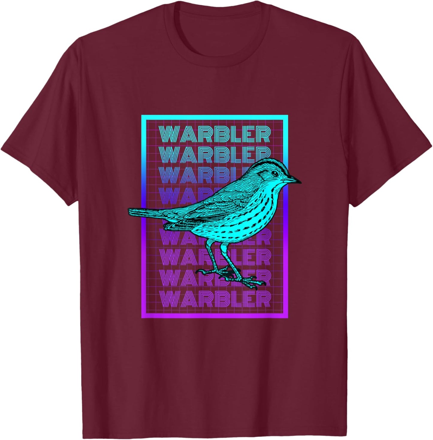 Warbler Bird Vintage Retro Warbler T-Shirt - T-Shirt | Maroon
