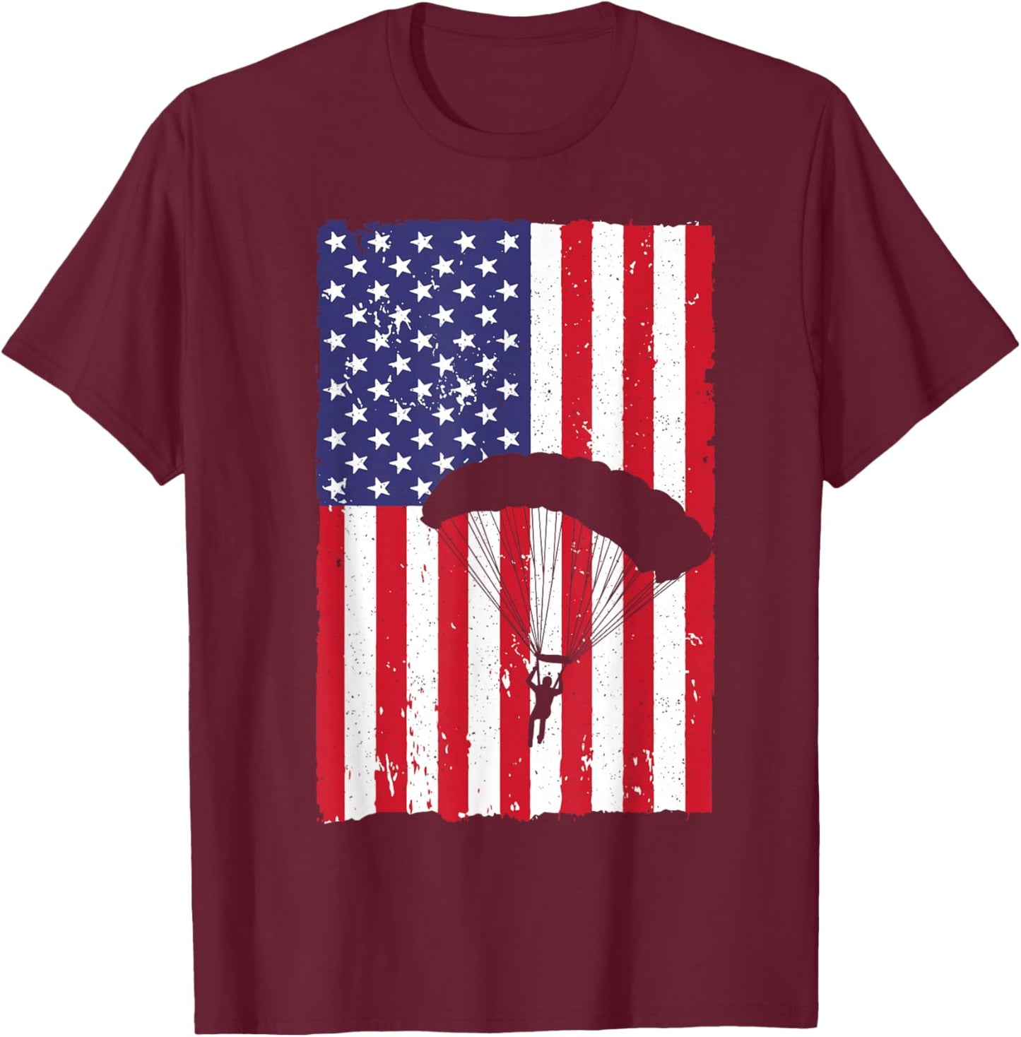 Skydiving Art Women Sky Diving Parachutist Skydiver T-Shirt - T-Shirt | Maroon