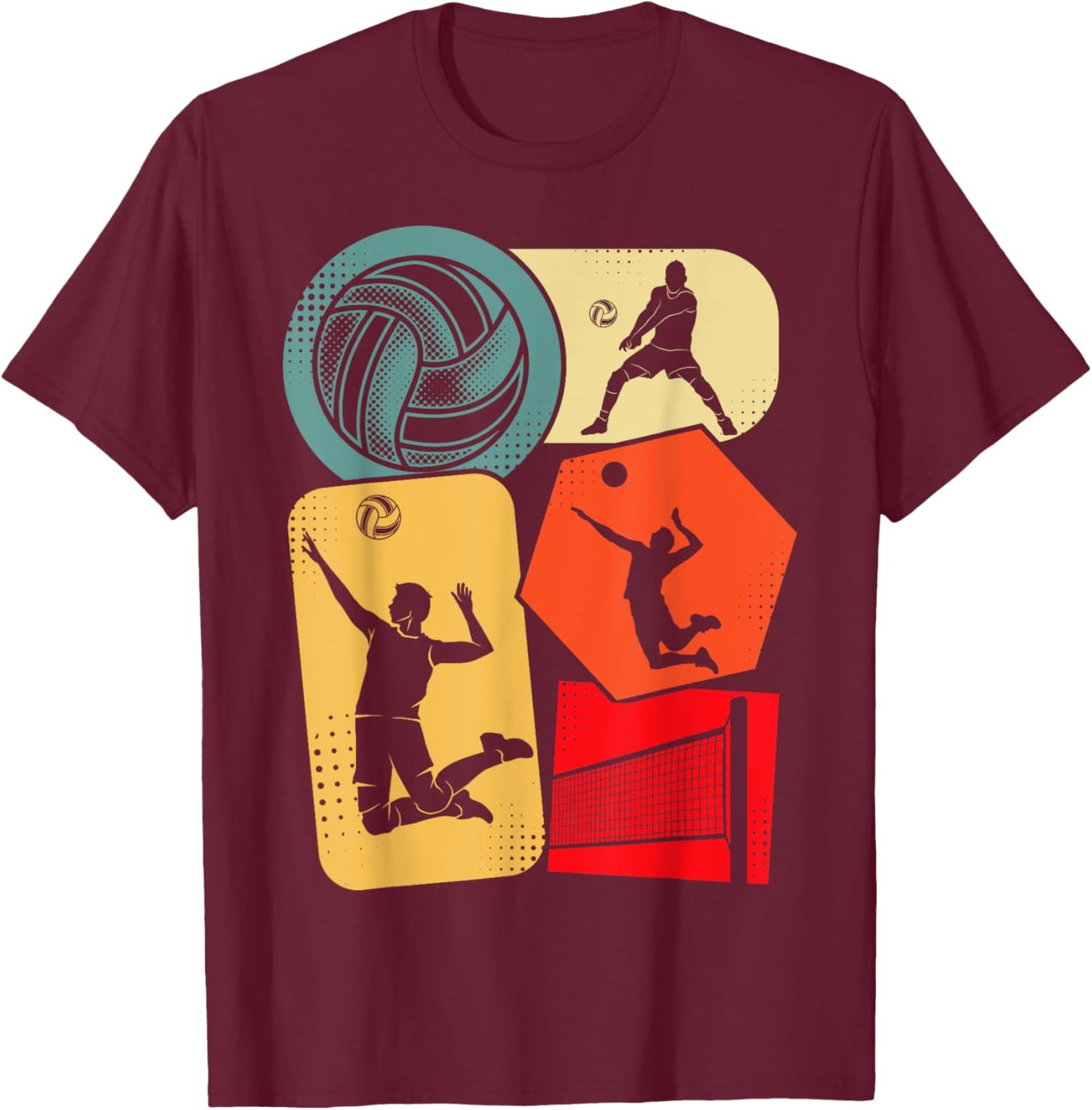 Volleyball Boys Youth T-Shirt - T-Shirt | Maroon