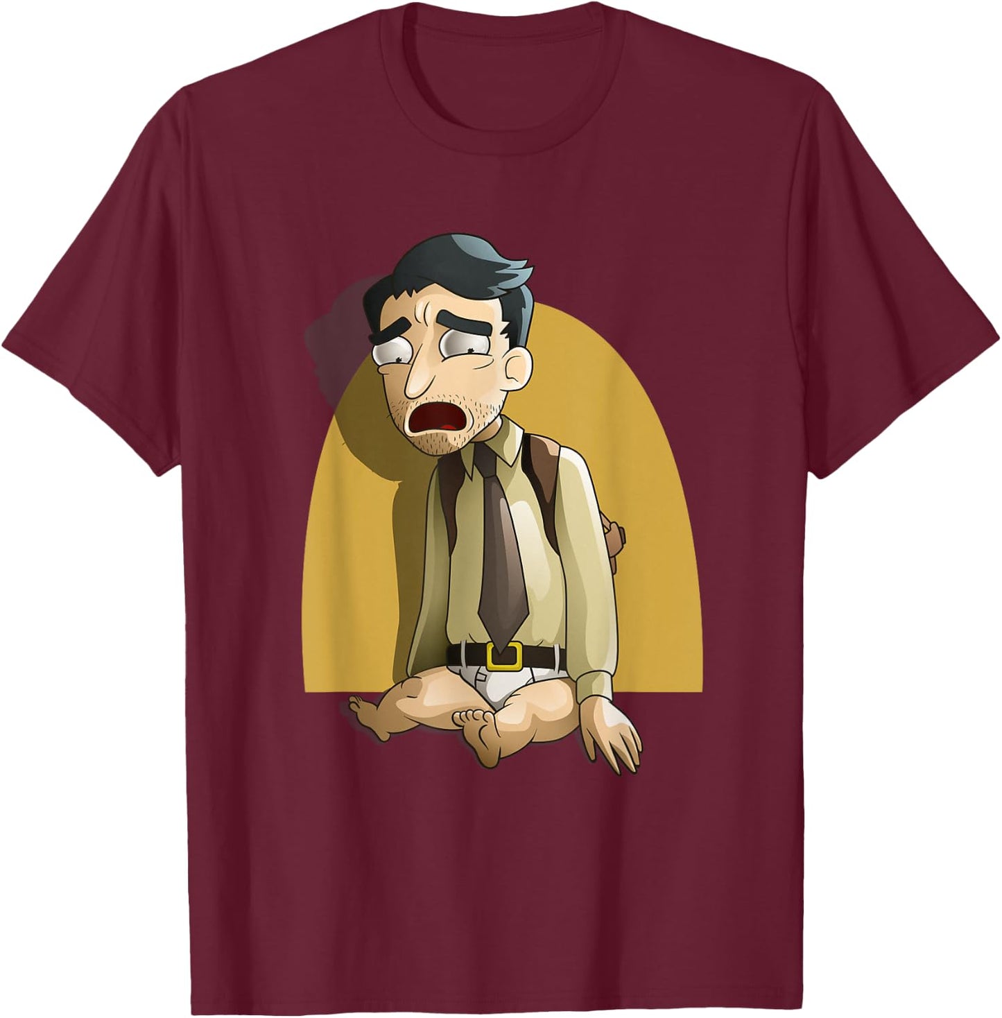 Mademark x Rick and Morty - Rick and Morty Shirt Baby Leg Detective T-Shirt - T-Shirt | Maroon