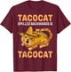 Funny Tacocat Spelled Backward Is Tacocat Cinco De Mayo Men Women Girls Kids T-Shirt - T-Shirt | Maroon