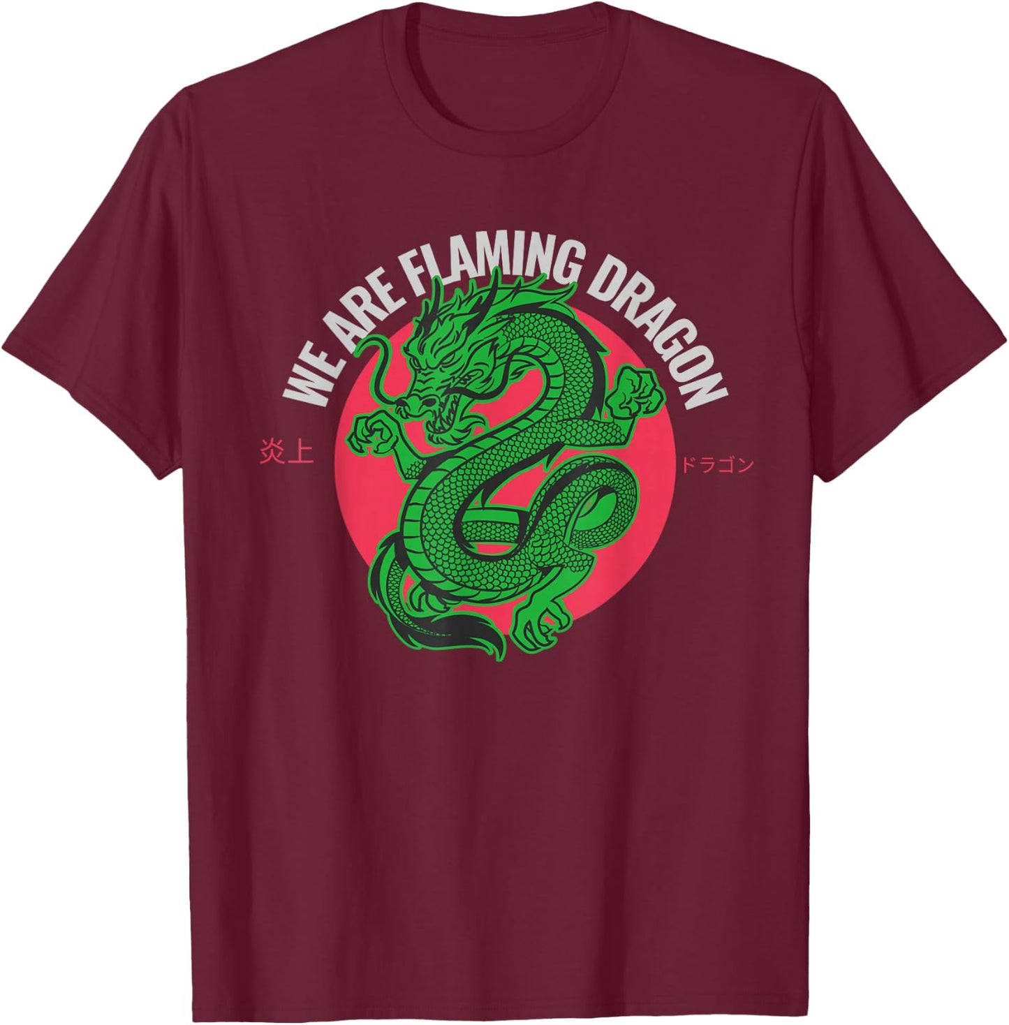 Tropic Thunder, Flaming Dragon, Funny , Classic Movie T-Shirt - T-Shirt | Maroon