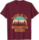 She Was Born And Raised In Wishabitch Woods Funny Saying V-Neck T-Shirt - T-Shirt | Maroon