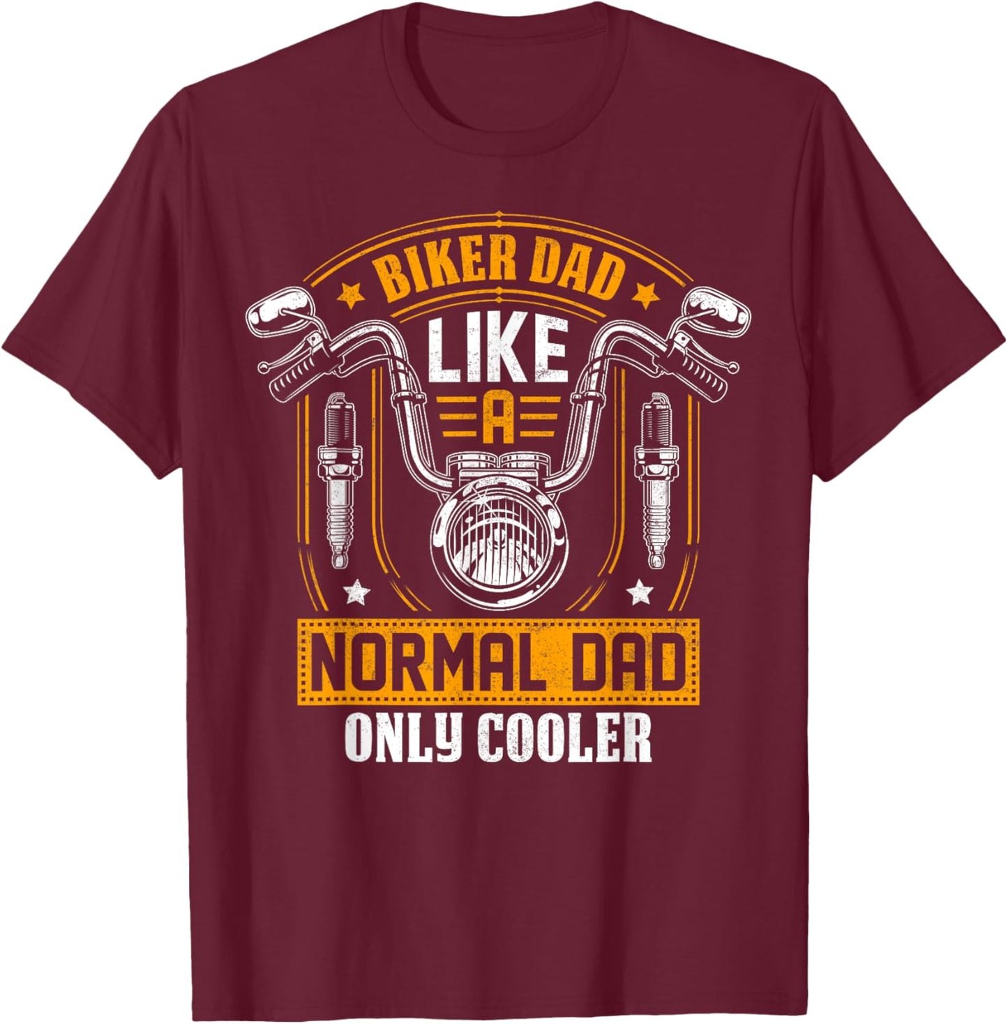 Funny Motorcycle Dad Design Men Grandpa Motorbike Rider T-Shirt - T-Shirt | Maroon