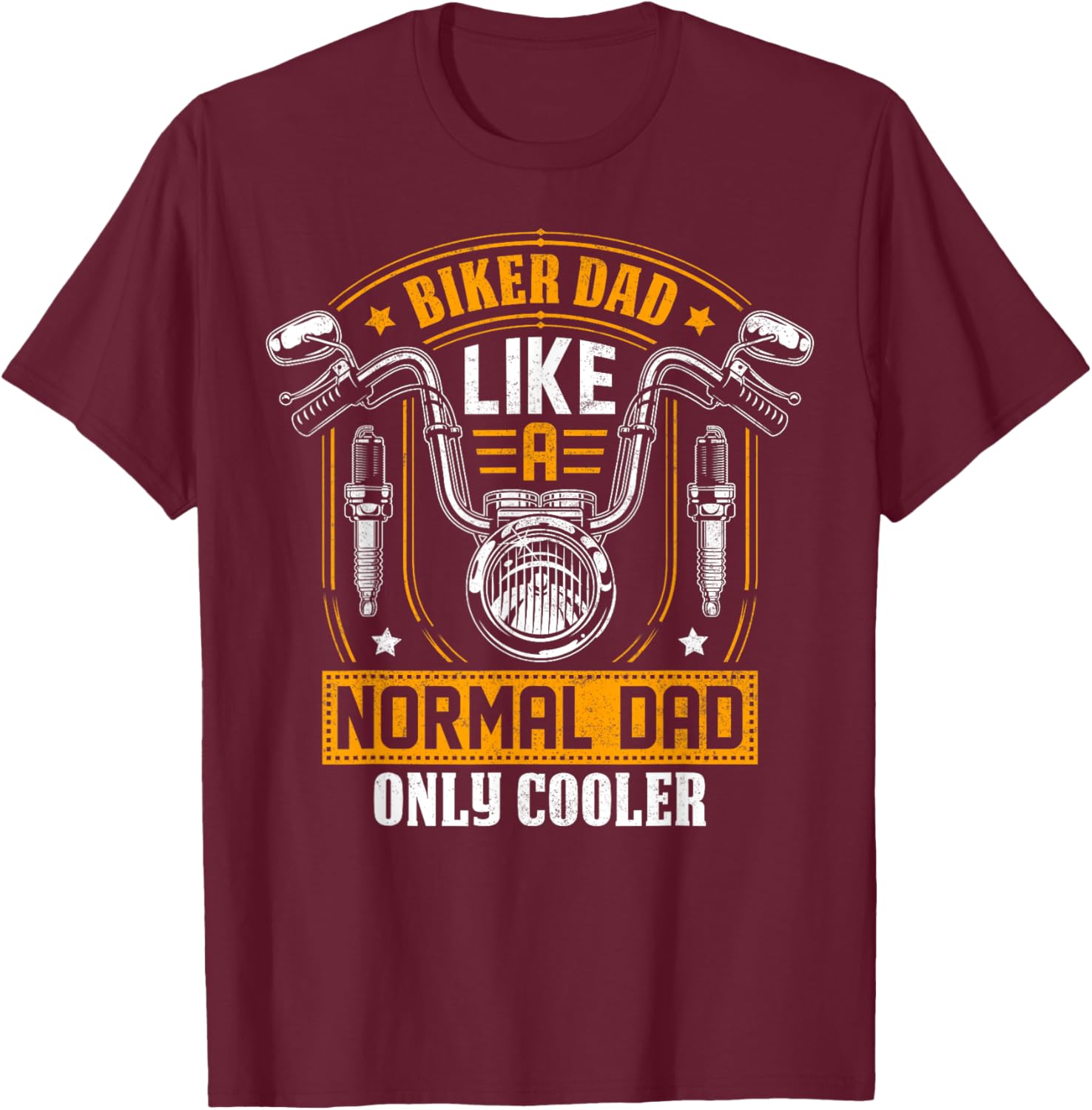 Funny Motorcycle Dad Design Men Grandpa Motorbike Rider T-Shirt - T-Shirt | Maroon