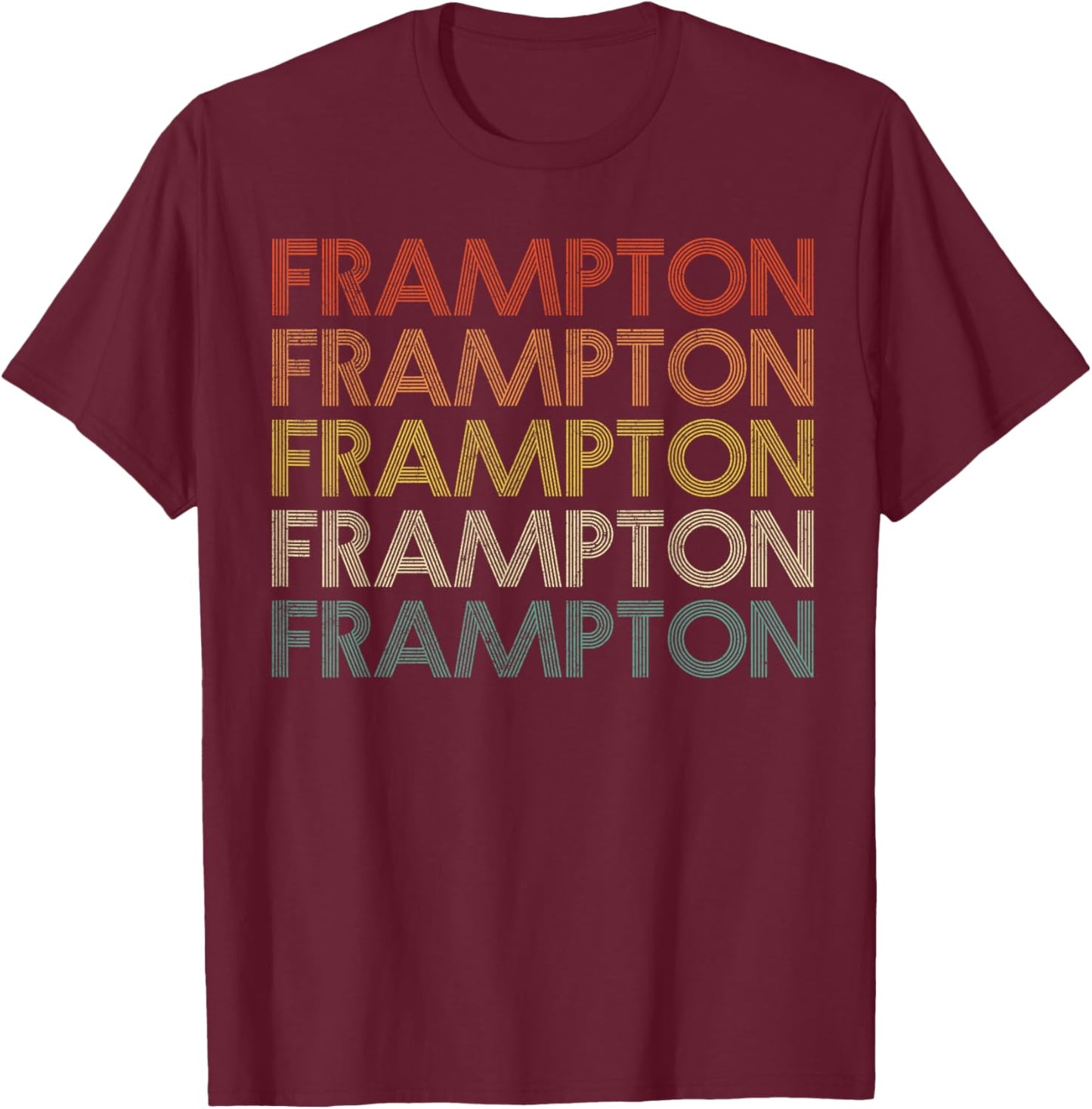 Frampton Vintage Retro T-Shirt - T-Shirt | Maroon