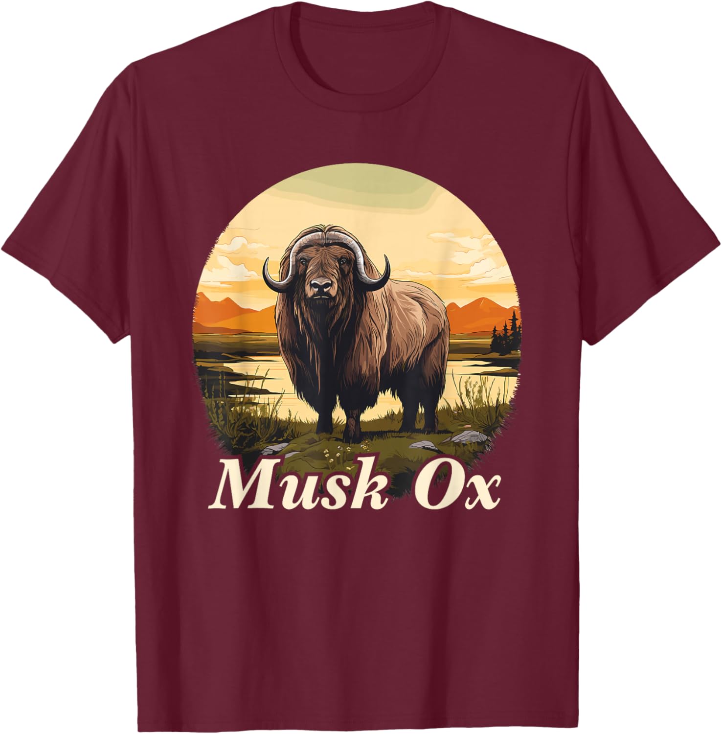 Musk Ox T-Shirt - T-Shirt | Maroon