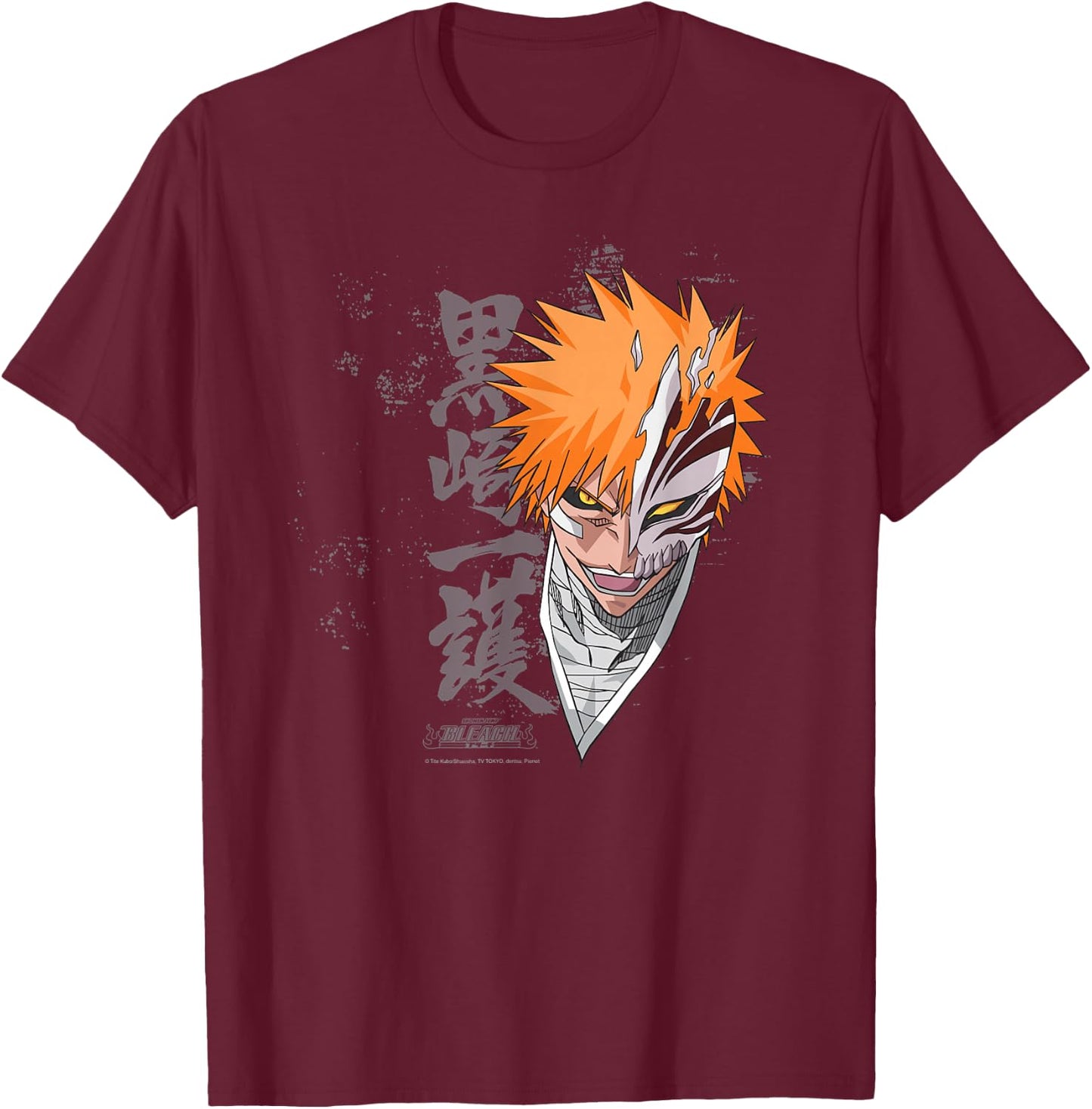 Bleach Ichigo Transform Splatter Pattern Anime T-Shirt - T-Shirt | Maroon
