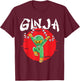 Ginja Ninja Ninjabread Man Gingerbread Ninja Ugly Christmas T-Shirt - T-Shirt | Maroon