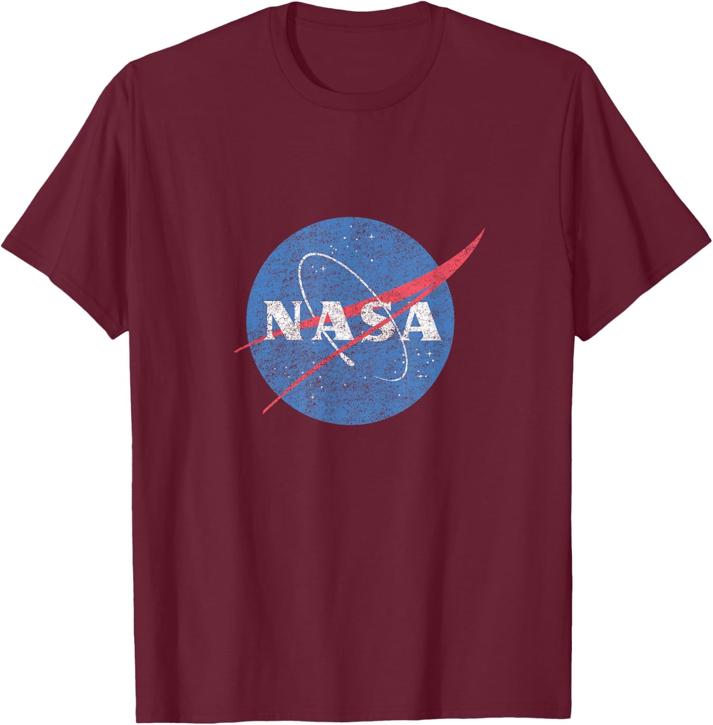 Official NASA Logo - Vintage Style T-Shirt - T-Shirt | Maroon