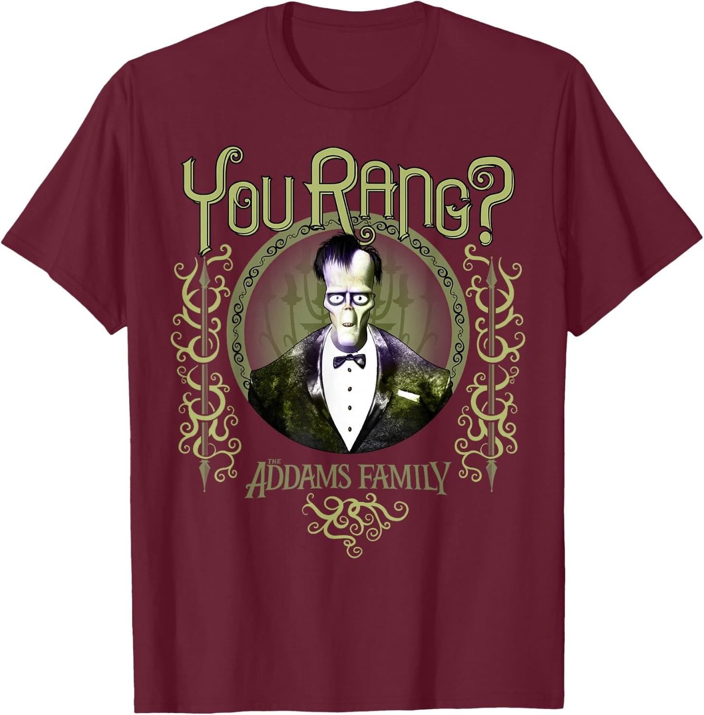 Addams Family Lurch You Rang? Portrait Small T-Shirt - T-Shirt | Maroon
