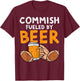 Commish Fueled By Fantasy Football Fun Commissioner Dad Men T-Shirt - T-Shirt | Maroon