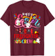 Happy Easter Firefighter Crew Group Bunnies Hunting Eggs T-Shirt - T-Shirt | Maroon