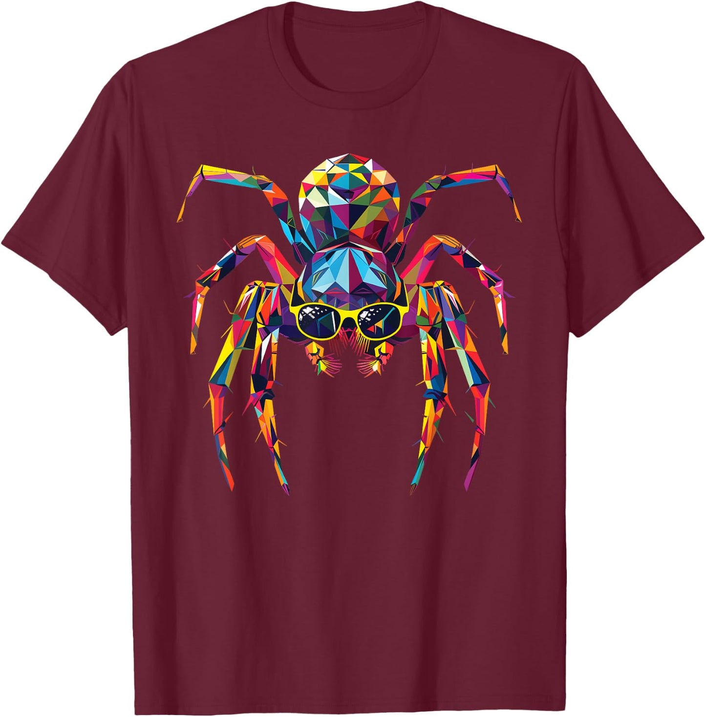 Spider Dad Mom Cool Sunglasses - Spider T-Shirt - T-Shirt | Maroon