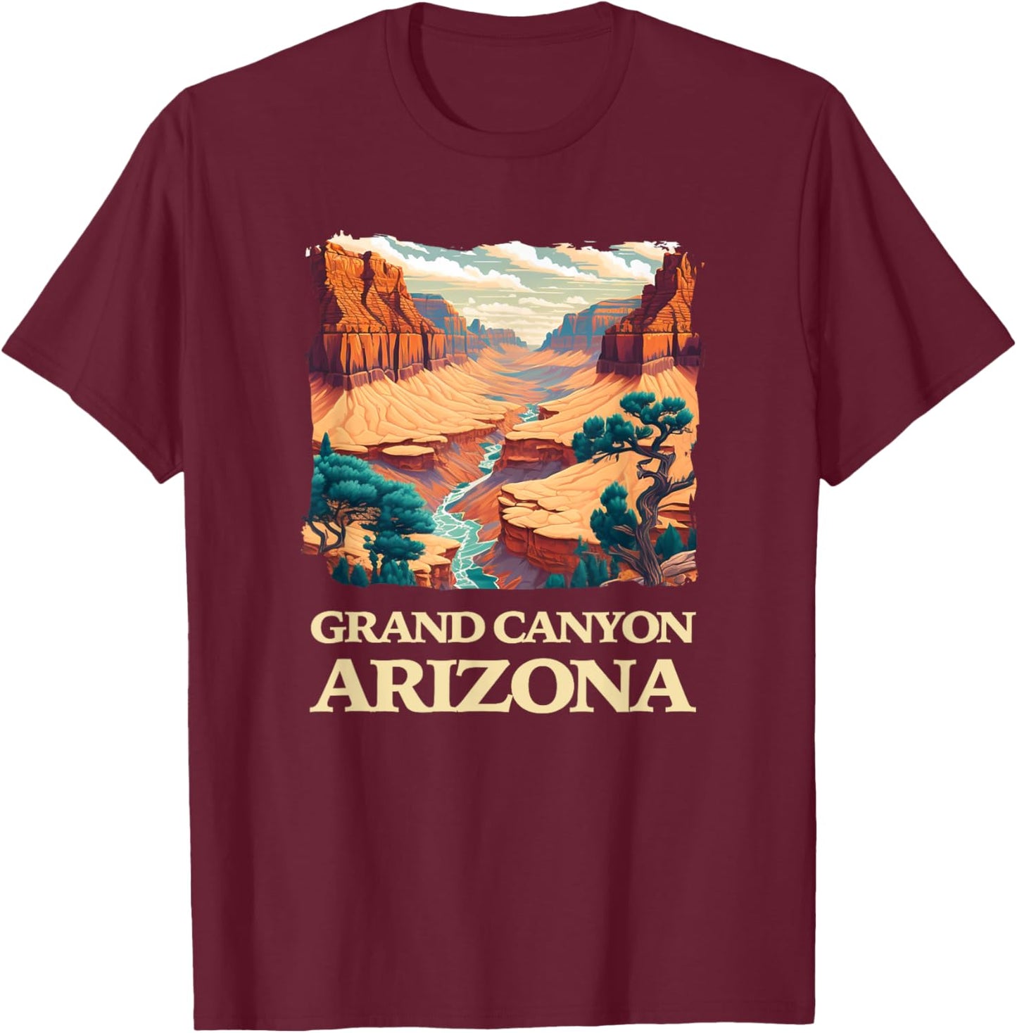 Grand Canyon National Park Arizona T-Shirt - T-Shirt | Maroon