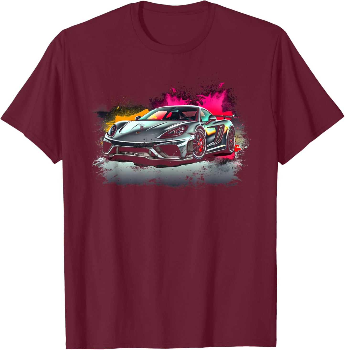 Supercar Exotic Sports Car Concept Hypercar Vintage Graphic T-Shirt - T-Shirt | Maroon