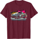 Supercar Exotic Sports Car Concept Hypercar Vintage Graphic T-Shirt - T-Shirt | Maroon