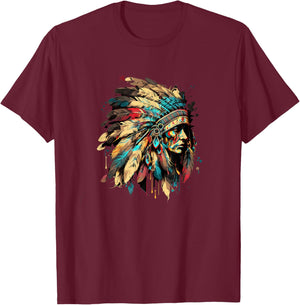 Native American Dreamcatcher Indian Design T-Shirt - T-Shirt | Maroon