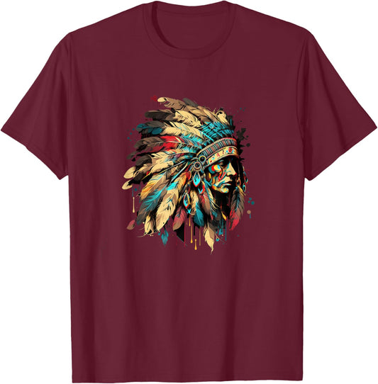 Native American Dreamcatcher Indian Design T-Shirt - T-Shirt | Maroon
