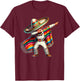 Funny Dabbing Mexican Poncho Sombrero Cinco de Mayo Boy T-Shirt - T-Shirt | Maroon