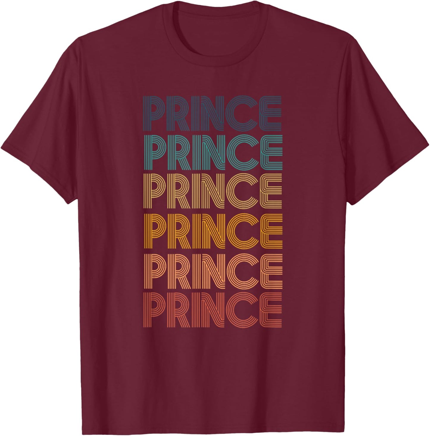 Retro Vintage Prince Classic Name Cool 80s 90s T-Shirt - T-Shirt | Maroon