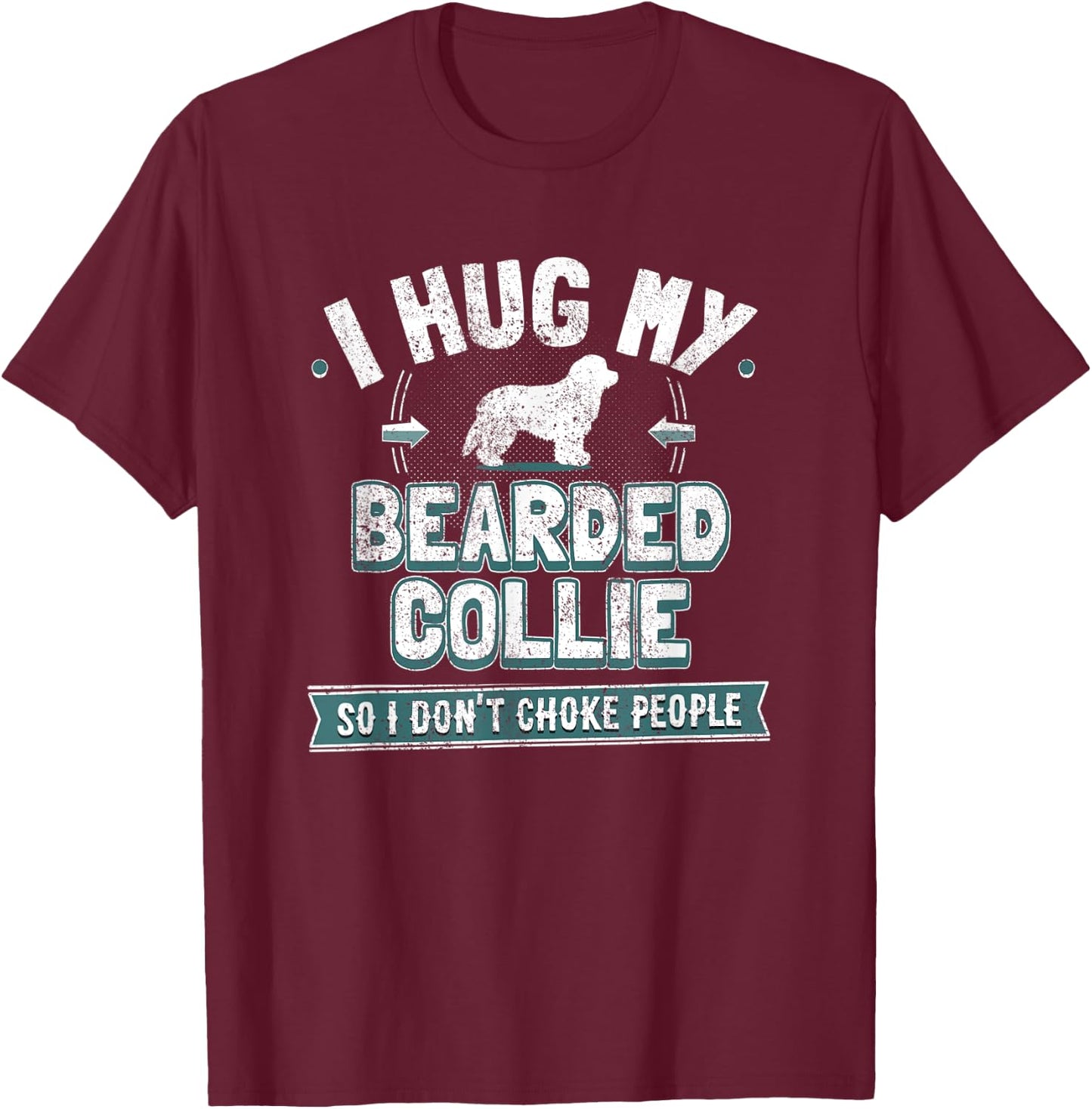 Bearded Collie T-Shirt - T-Shirt | Maroon