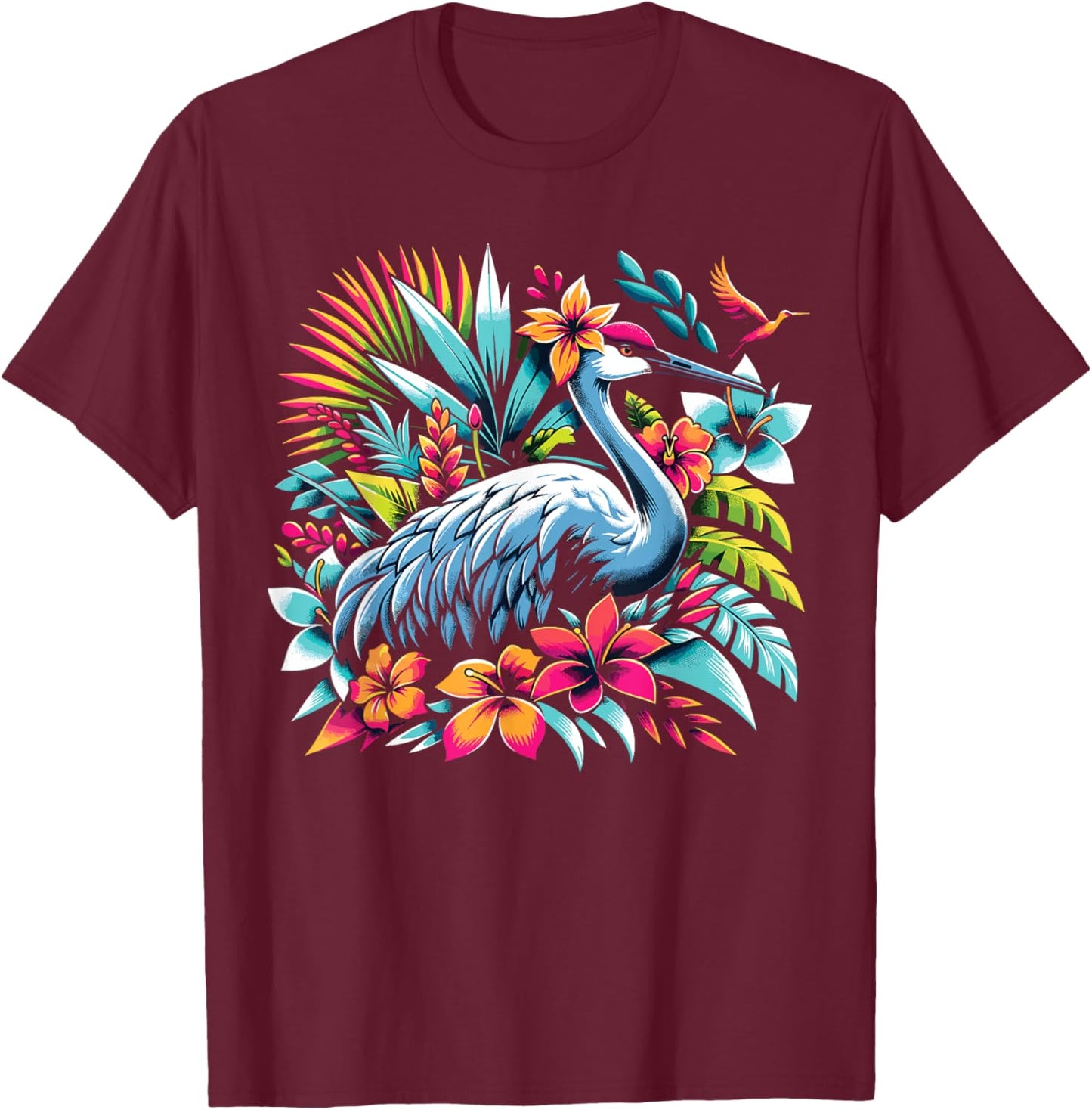 Sandhill Crane T-Shirt - T-Shirt | Maroon