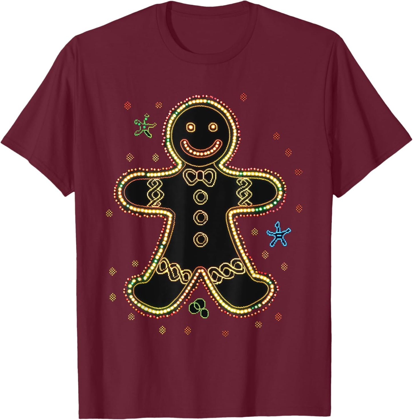 Gingerbread Christmas Motif X-Mas Family Gingerbread T-Shirt - T-Shirt | Maroon