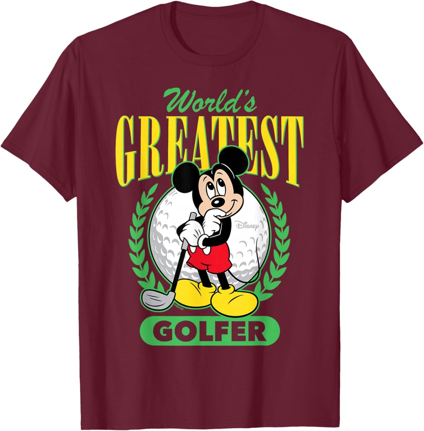 Mickey Mouse - World's Greatest Golfer T-Shirt - T-Shirt | Maroon