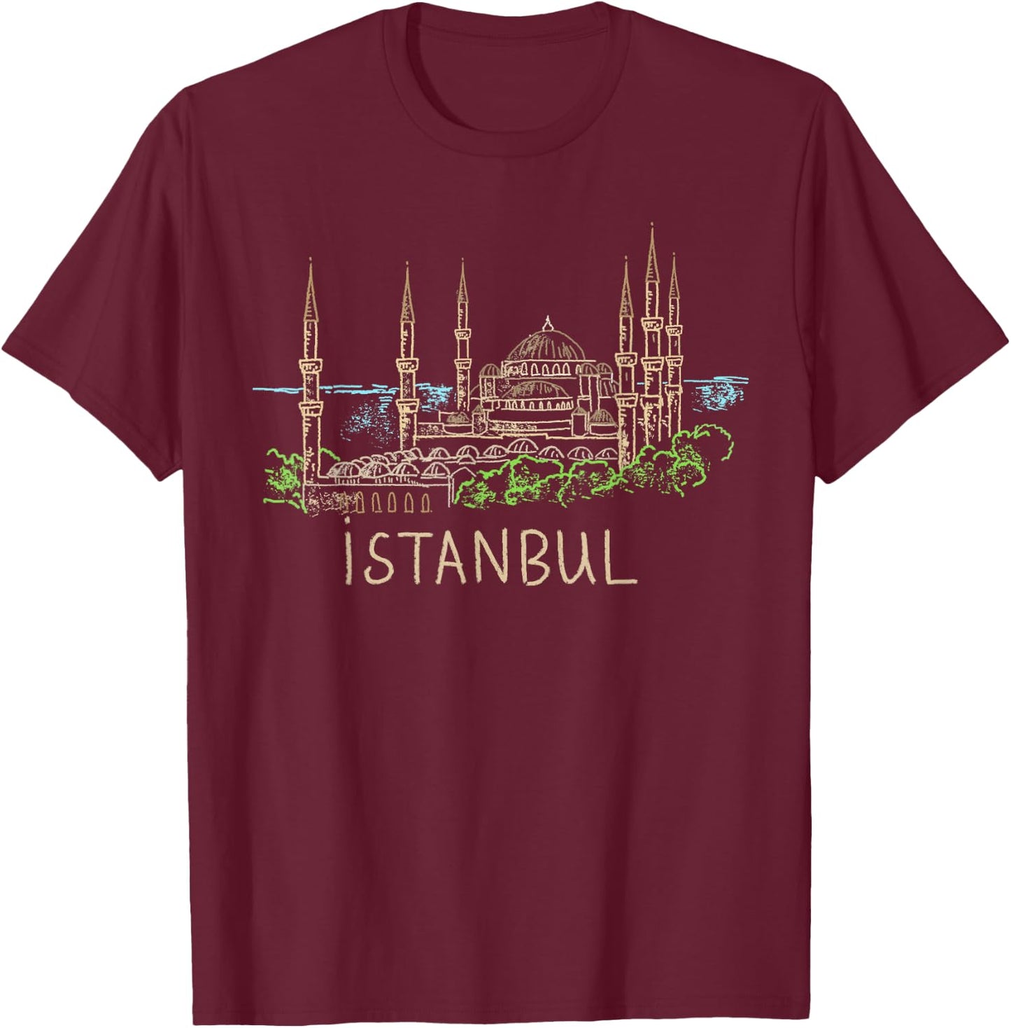 Istanbul city Shirt T Shirt T-Shirt - T-Shirt | Maroon
