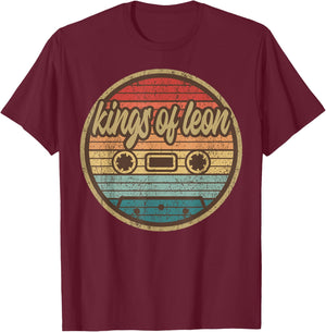 Musiker Leons King Kassette Retro Circle 2000er Rock Vintage T-Shirt - T-Shirt | Maroon