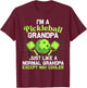 Funny Grandpa Pickleball Gift Grandfather Papa Daddy T-Shirt - T-Shirt | Maroon