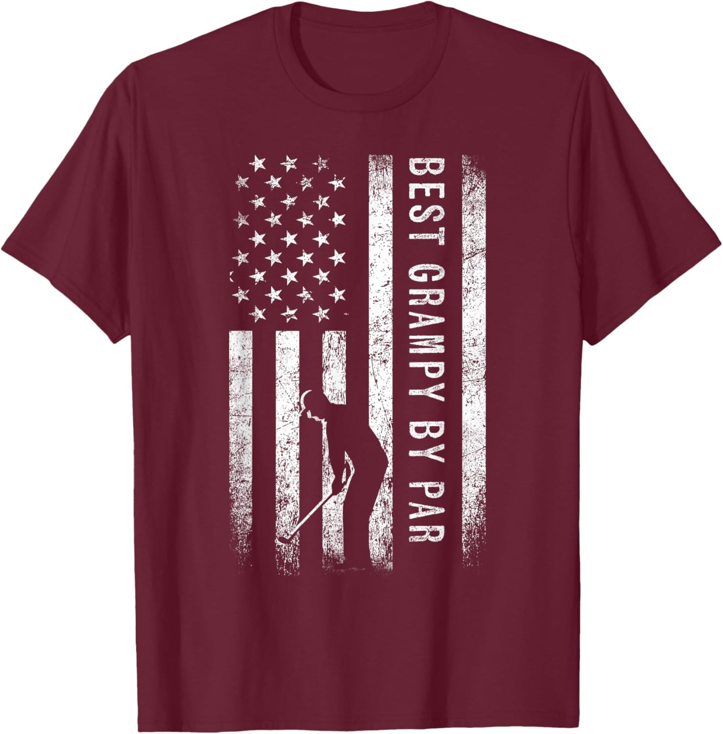 Best Grampy By Par Golfing Gifts Grampy Father's Day Golf T-Shirt - T-Shirt | Maroon