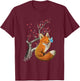 Vintage Fox - Japanese Cherry Blossom - Sakura - Anime Gift T-Shirt - T-Shirt | Maroon