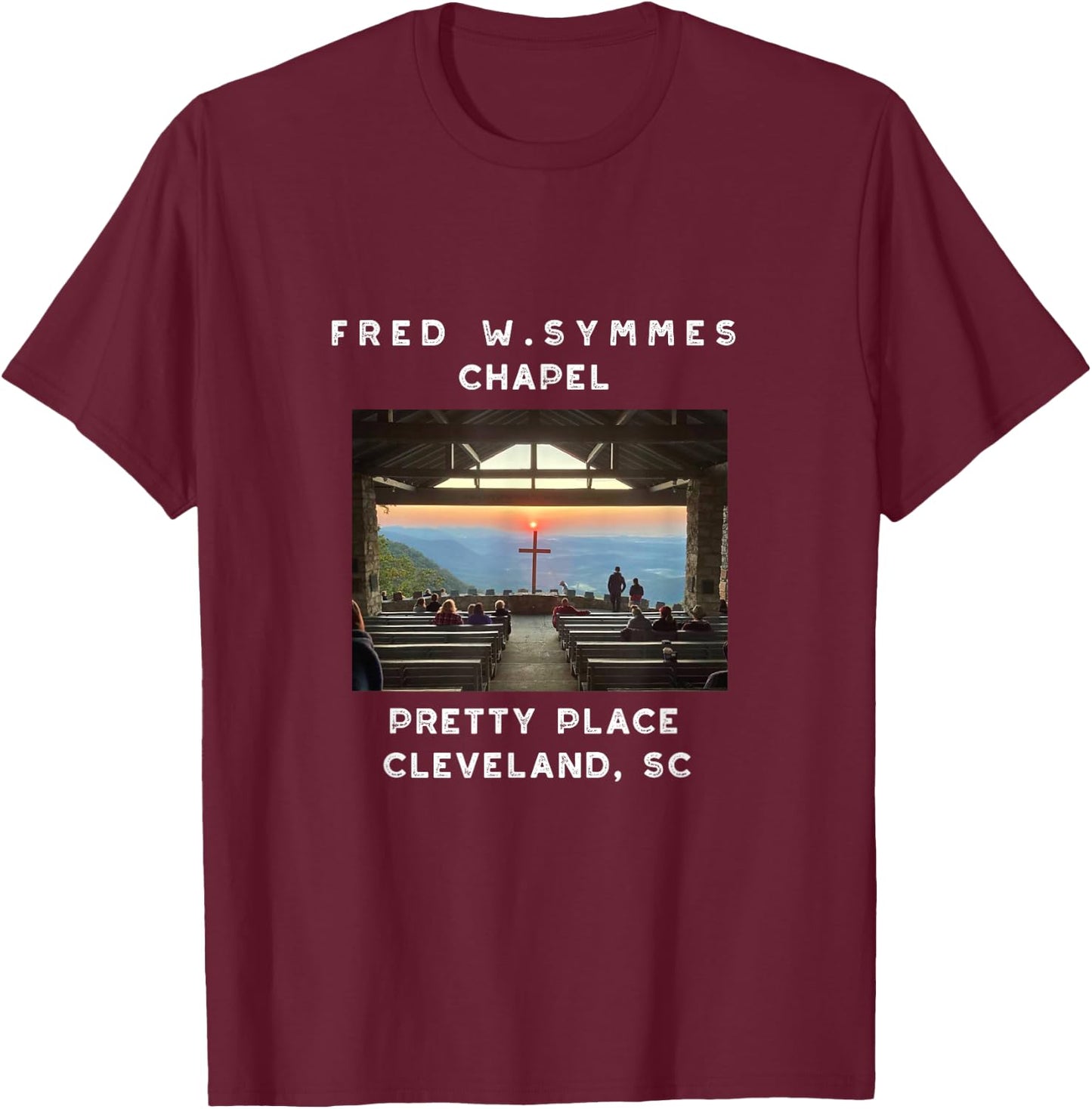 Buffalo Symmes Chapel Pretty Place South Carolina T-Shirt - T-Shirt | Maroon