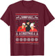 Trailer Park Boys Sunnyvale Christmas Ugly Sweater T-Shirt - T-Shirt | Maroon