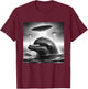 Dolphin Sea Funny Graphic Selfie with UFOs Weird Aliens T-Shirt - T-Shirt | Maroon